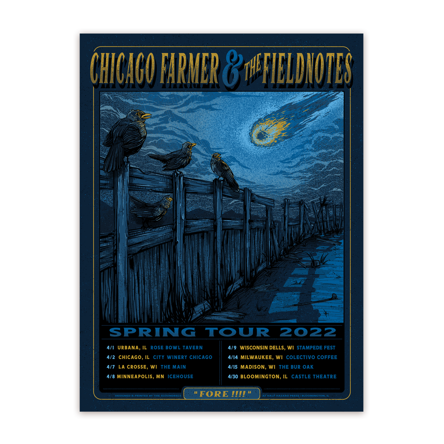FORE! Spring Tour 2022 Poster